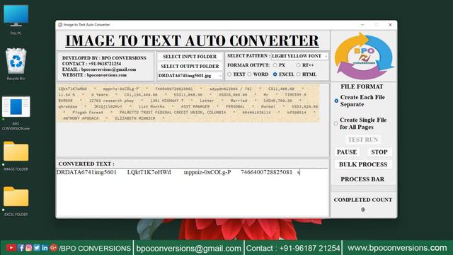 BPO Image to Excel conversions software смотреть онлайн
