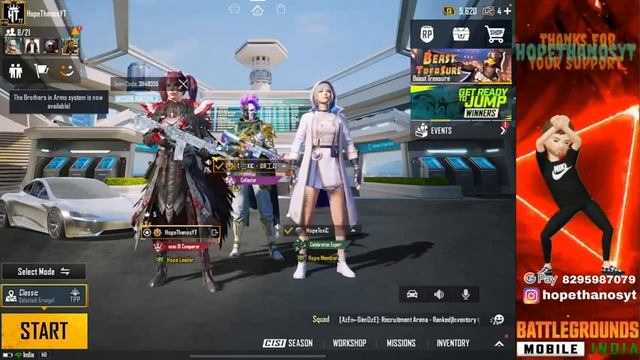 BGMI LIVE 18+ | Full Rush Gameplay With HopeThanosYT | Ipad Pro M1 #60