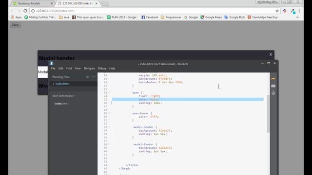Cách tạo modal kiểu Bootstrap 3 với CSS, HTML, javascript смотреть онлайн