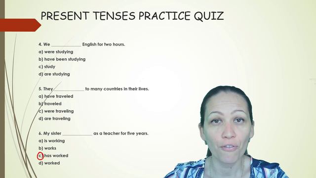 ENGLISH GRAMMAR QUIZ OF ALL PRESENT TENSES WITH ANSWERS смотреть онлайн