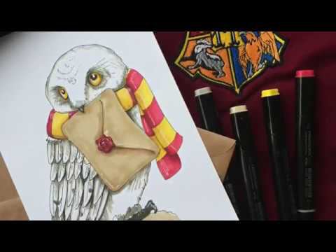 Hedwic speed paint / Букля маркерами смотреть онлайн
