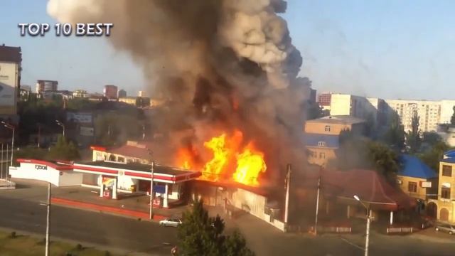 Подборка пожаров на АЗС / Крупные и нелепые пожары на заправках смотреть онлайн