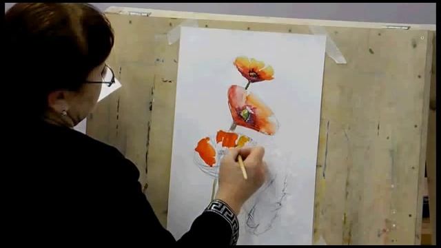 Мастер-класс Рисуем цветы акварелью (Школа дизайна, Пермь) смотреть онлайн