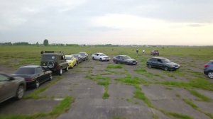 пролет над авто на флешмобе