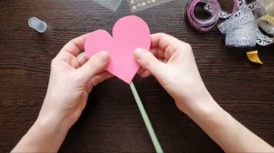 Подарок маме и не только! ЦВЕТОК-СЕРДЦЕ из бумаги своими руками.