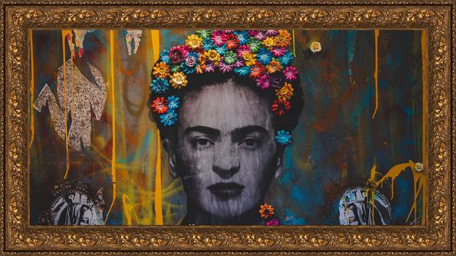 frida kahlo misafir için 4K tablo 1 Hours Framed Painting Wallpaper Tv Art for guest смотреть онлайн