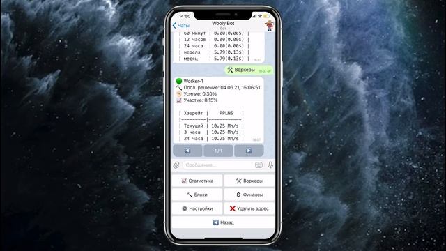 Телеграм-бот WoolyPooly. Как включить уведомления о блоках и статусе воркера? смотреть онлайн