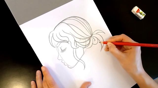 How to draw hair from the side / profile - drawing tutorial with narrative смотреть онлайн