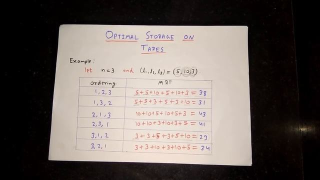Optimal Storage on Tapes in Hindi - Greedy Method | DAA Lectures смотреть онлайн