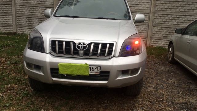 Эффект моргания фар (стробоскопов) при сигнализации (режим тревоги) Prado 120 RGB смотреть онлайн