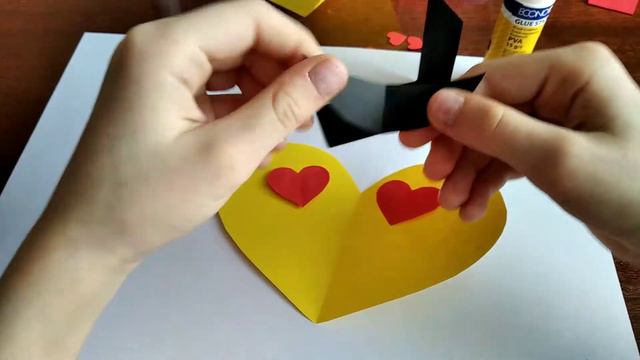 Красивая и Простая открытка Валентина/ 14 февраля/ Happy Valentine's day смотреть онлайн
