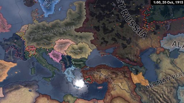 Great War Redux Germany Forms the HRE - WW1 HOI4 Timelapse смотреть онлайн