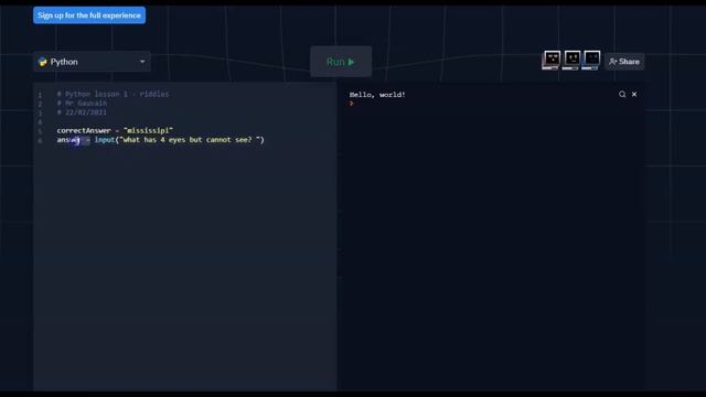 First Python lesson using repl.it смотреть онлайн