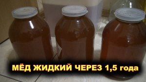 Мёд жидкий через 1,5 года. Продолжение наблюдений.