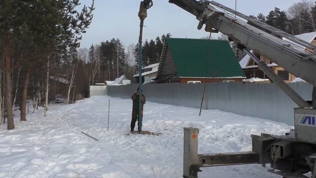 Монтаж винтовых свай