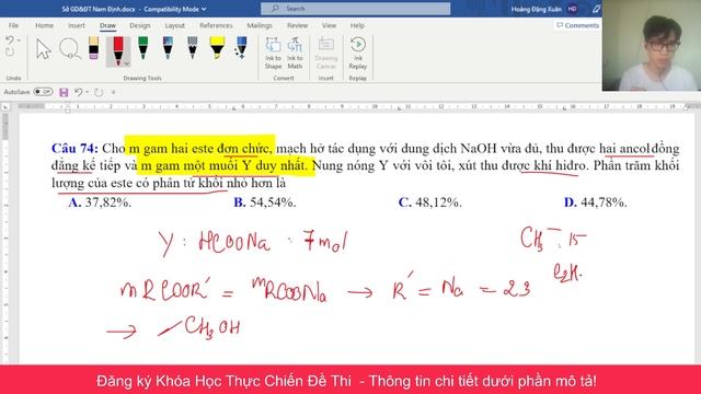 Giải Chi Tiết Đề Thi Khảo Sát Kì II Môn Hóa Lớp 12 Sở GD&ĐT Nam Định Năm 2023 || Hóa Học Nhổn смотреть онлайн