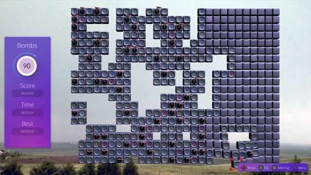 Minefield PS4 new game. Minesweeper clone. Large grid, hard diff. смотреть онлайн