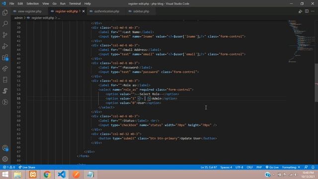 PHP Blog Admin Panel 8: How to edit update registered user data in php mysql смотреть онлайн