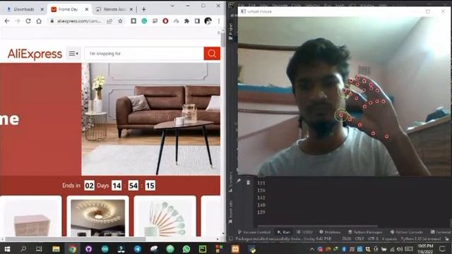 Virtual Mouse using python смотреть онлайн