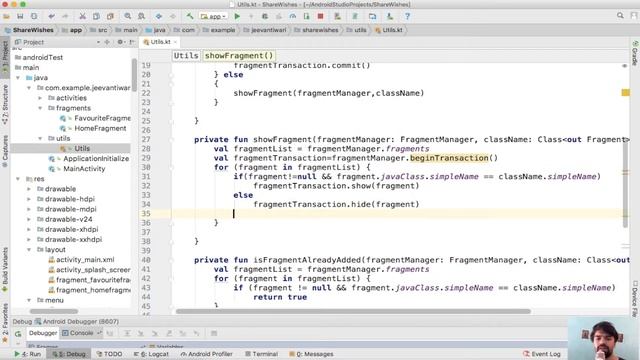 Create home screen Part 4 Uniquely adding fragment to fragment manager - Android Kotlin Tutorial смотреть онлайн