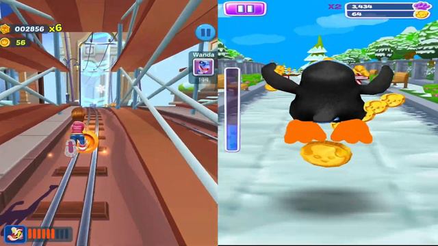 Subway Princess Runner & Penguin🐧 Run Game - Entering Snow World Run | Android/iOS Gameplay HD смотреть онлайн