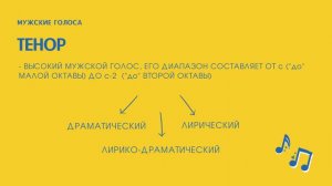 Основные виды тембров голоса