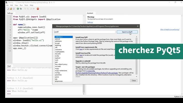 Comment Télécharger la Bibliothèque pyqt5 смотреть онлайн