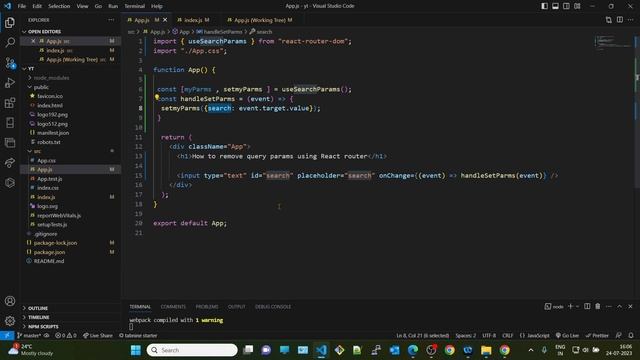 How to remove query params using React router (Hindi) | English version Link in description смотреть онлайн
