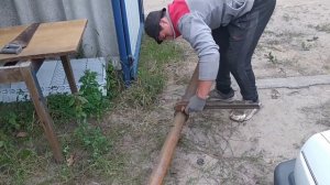 Пробили скважину желонкой на лёгке 13,5м!