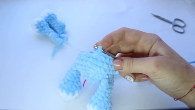 Зефирный Плюшевый Заяц вязаный крючком - полное описание МК смотреть онлайн