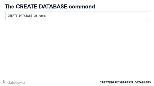 Creating a Database | PostgreSQL смотреть онлайн