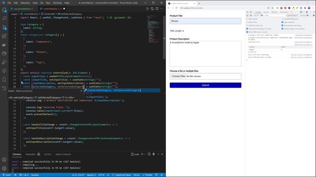 Controlled Components and Uncontrolled Components in React JS смотреть онлайн