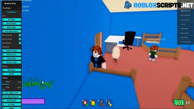 [NEW BEST!] Roblox Break In Hack Script GUI: Kill Criminals, Get All Items, God Mode & More! смотреть онлайн