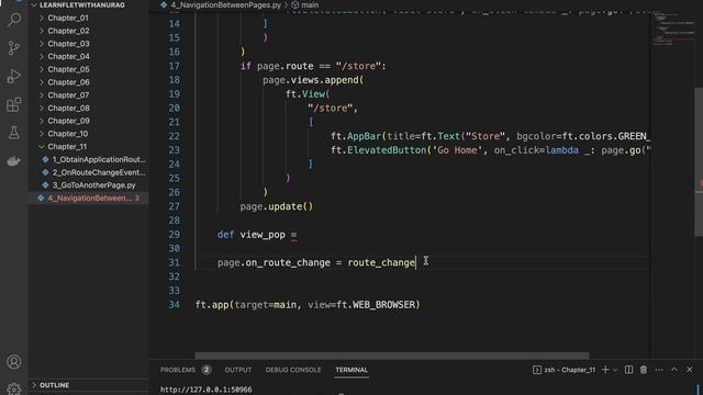 Navigation and Routing in #Flet || Pizza Delivery App || Chapter 11 || #Flutter in #Python смотреть онлайн