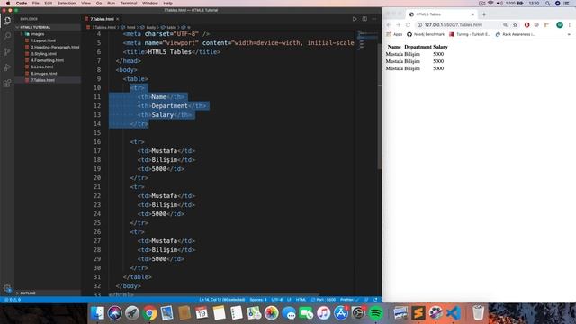 #12 HTML5 Tablolar (Tables) [HTML, CSS, Flexbox , Bootstrap Eğitim Serisi ] смотреть онлайн