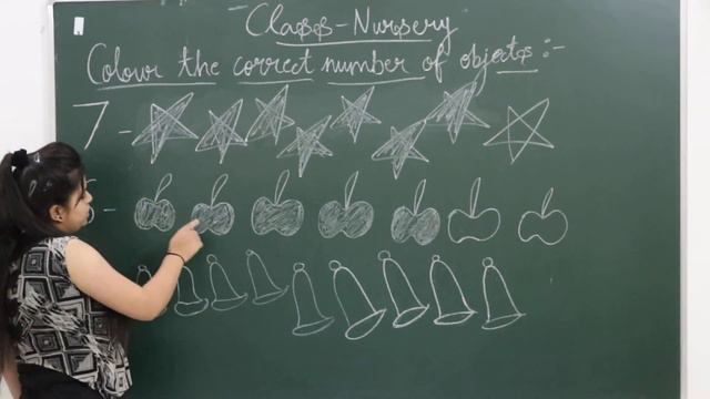 Nursery | Maths | Color the object (6 to 10) смотреть онлайн