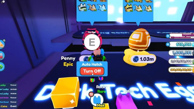 Открываю яйца на 7м тех койнов I*СДЕЛАЛ РАДУЖНОГО РОБОТА* PET SIMULATOR X смотреть онлайн