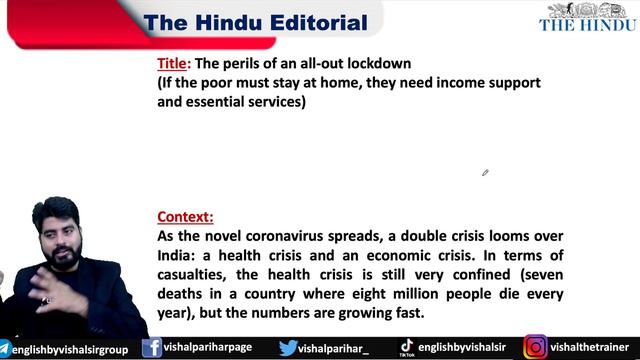 7:00 AM - The Hindu Editorial Analysis By Vishal Sir | 23 March 2020 | The Hindu Analysis