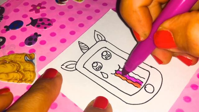 Милый единорог ! Айфон единорожка/ радужный единорог / телефон/ просто рисуем/ легко рисуем/как. смотреть онлайн