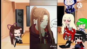 Реакция персонажей манги берегись этой чертовки на tik tok