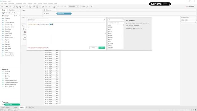 How to display last 7 days data from selected date in Tableau? смотреть онлайн