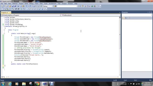 how to set and use thread priorities in C# application смотреть онлайн