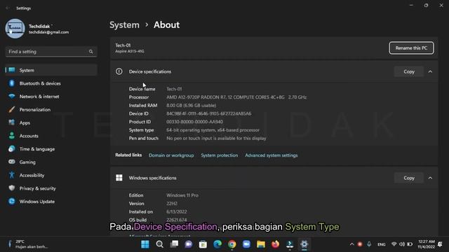 Cara Melihat Versi Sistem Operasi Windows 11, 32 bit atau 64 bit смотреть онлайн