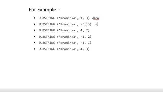 SUBSTRING IN SQL WITH EXAMPLES | SQL FUNCTIONS | MASTER IN SQL смотреть онлайн