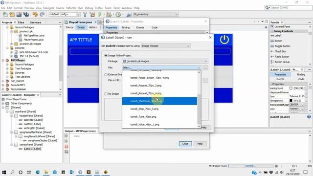CARA MEMBUAT APLIKASI MP3 PLAYER MENGGUNAKAN JAVA SWING DI NETBEANS смотреть онлайн