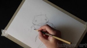 Как нарисовать АКСОЛОТЛЯ карандашом. Поэтапное рисование
