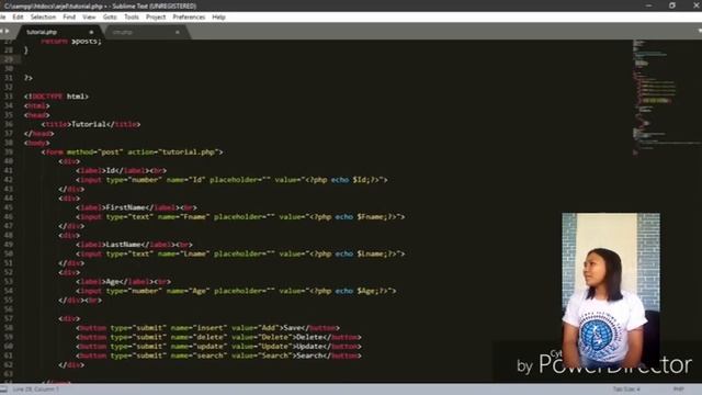 Save, delete, update, and search button using php and mysql смотреть онлайн