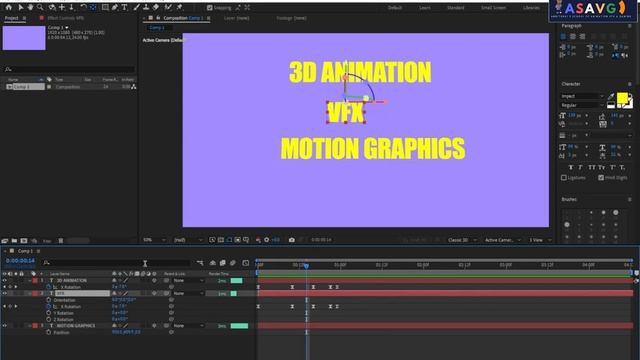 After Effects 3D Text Animation Malayalam Tutorial смотреть онлайн