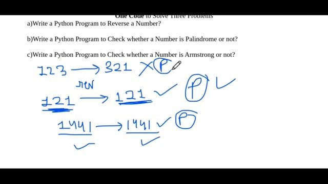 Reverse a Number in Python || Palindrome Number || Armstrong Number|| Using Single Approach. смотреть онлайн