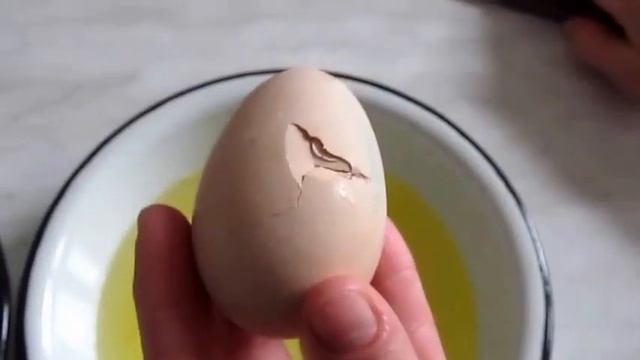 Отделяем яичный желток от белка Separation of yolk from egg white смотреть онлайн